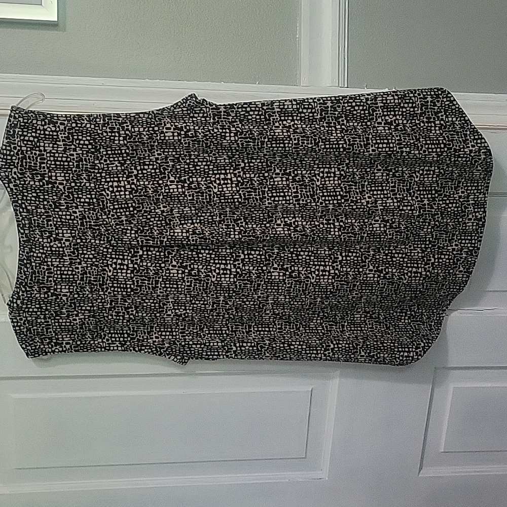 Dana Buchman SzXL Black and Cream Sleeveless Vneck Blouse - Picture 5 of 5